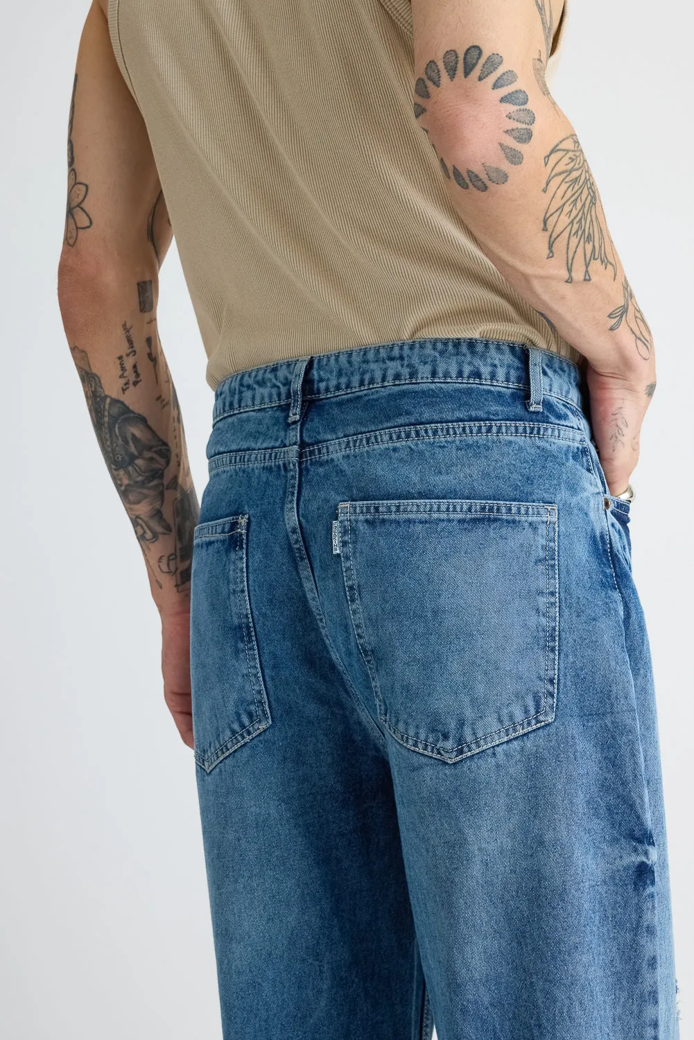 Ripped Men's Straight Jeans