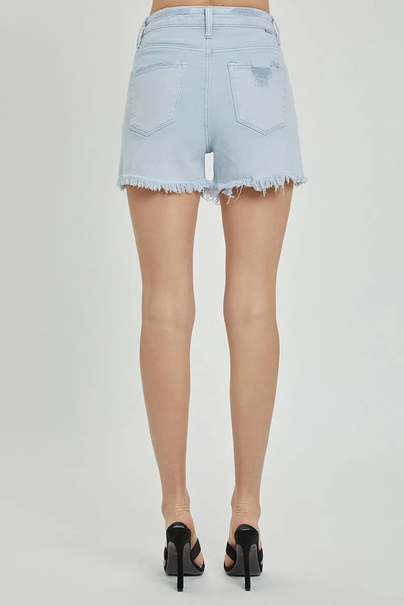 Risen High Rise Distressed Shorts