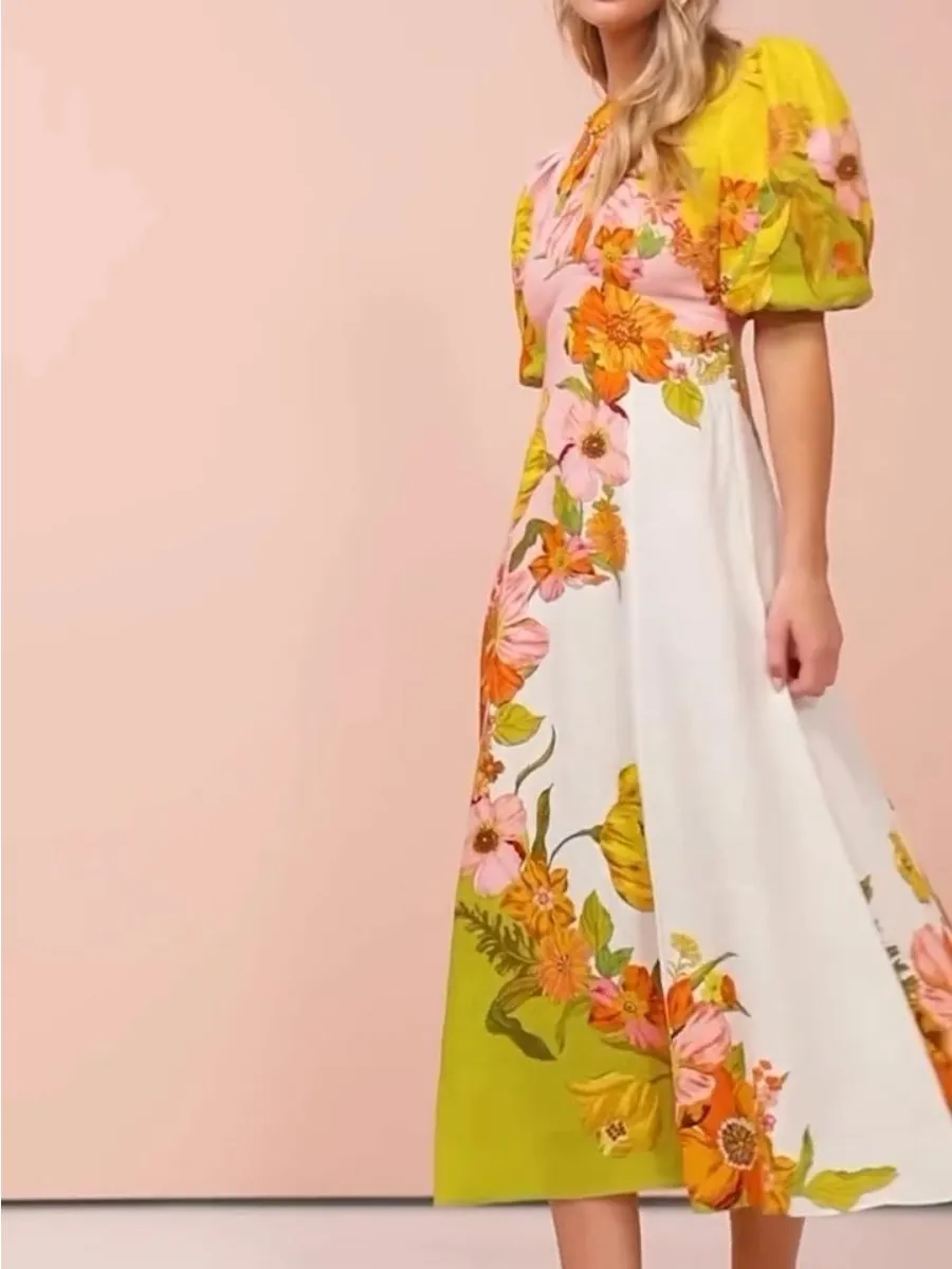 Robertana - Maxi-robe à fleurs