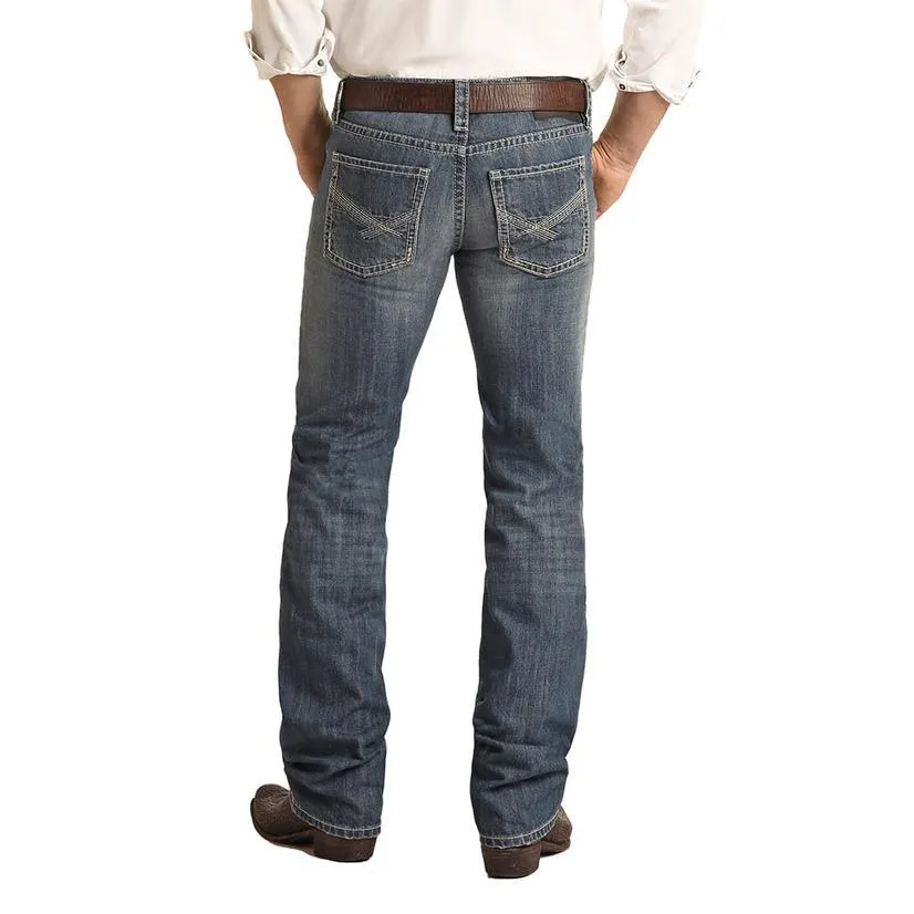 Rock & Roll Men's Pistol Straight Leg Jeans RRMD1PRZSK