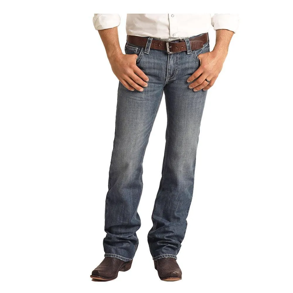 Rock & Roll Men's Pistol Straight Leg Jeans RRMD1PRZSK