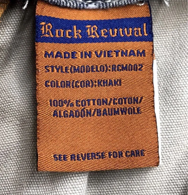 Rock Revival Men's Beige Cotton Cargo Shorts - Size 38