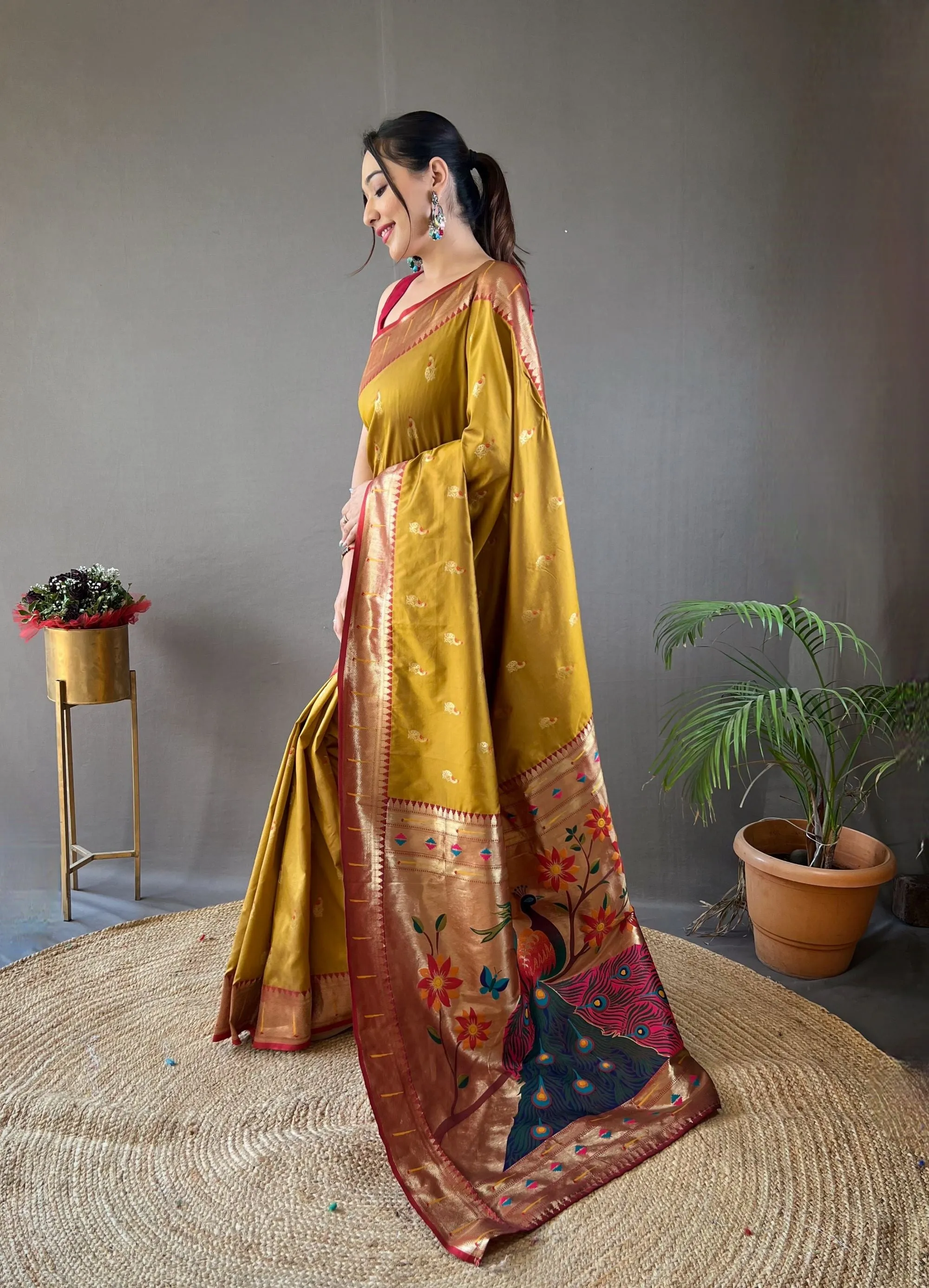 Rukmani Paithani Silk Saree
