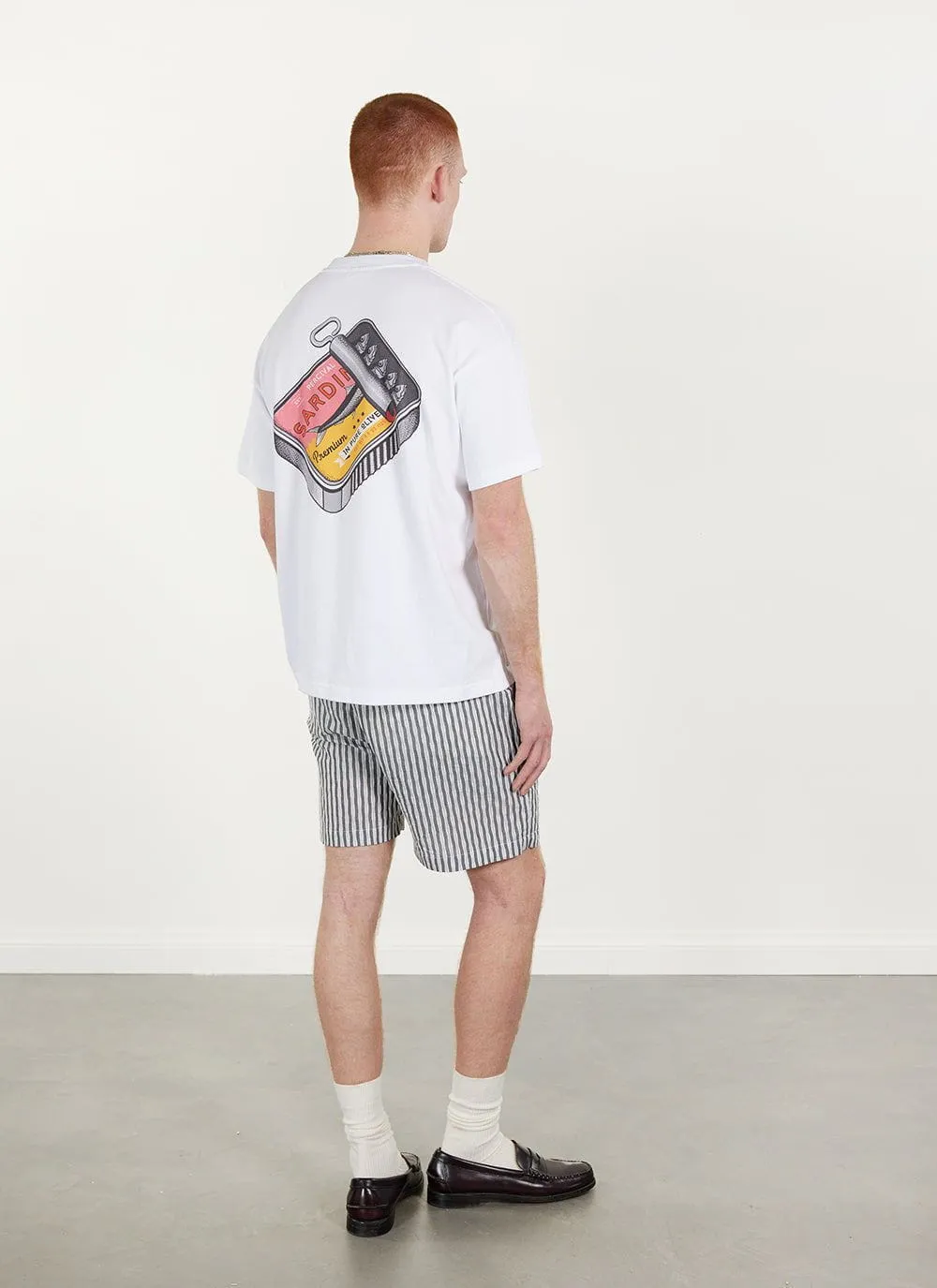 Sardines Oversized T Shirt | Embroidered Organic Cotton | White