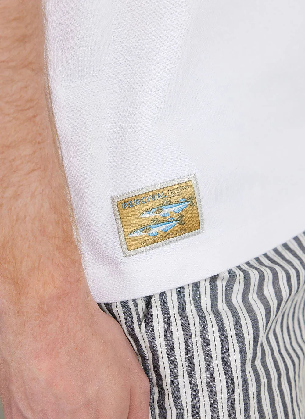 Sardines Oversized T Shirt | Embroidered Organic Cotton | White