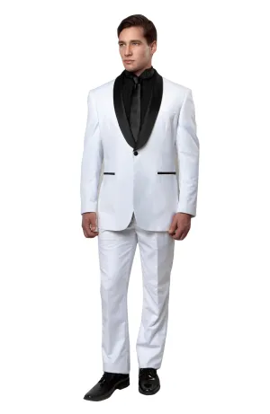 Satin Peak Lapel Tuxedo - MT146S-03 | Slim Fit for Prom & Formal Wear