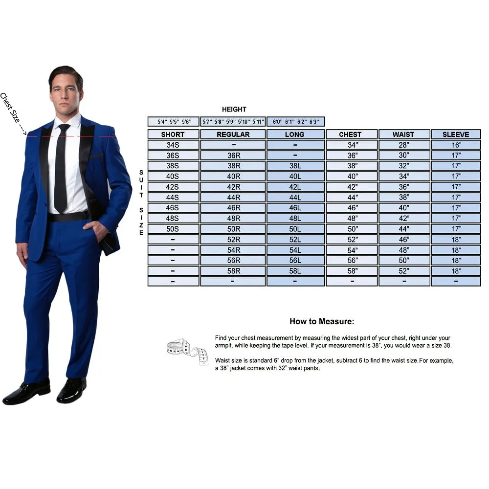 Satin Peak Lapel Tuxedo - MT146S-03 | Slim Fit for Prom & Formal Wear