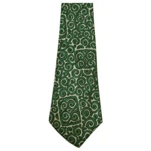 Scroll print 1950s vintage necktie