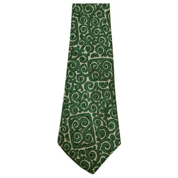 Scroll print 1950s vintage necktie