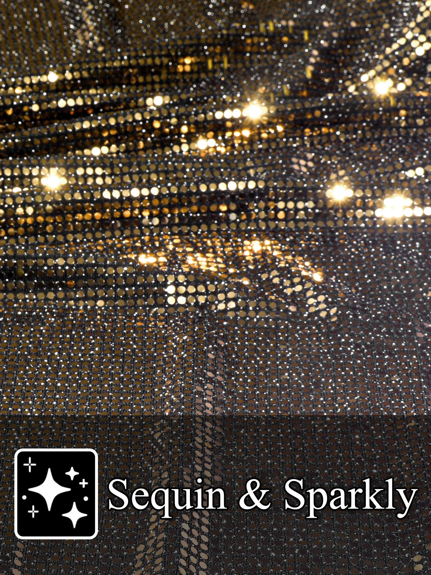 Sequins Drawstring Pants for Men's Elastic Waist Nightwear Club Shiny Jogger