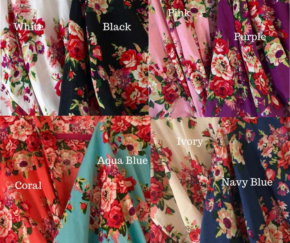 Set of 3  Bridesmaid Robes, Unique Bridesmaid Gifts, Getting Ready Robes, Set of Robes, Kimono Robe, Fast Shipping from New York