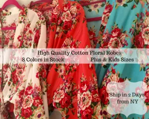 Set of 3  Bridesmaid Robes, Unique Bridesmaid Gifts, Getting Ready Robes, Set of Robes, Kimono Robe, Fast Shipping from New York