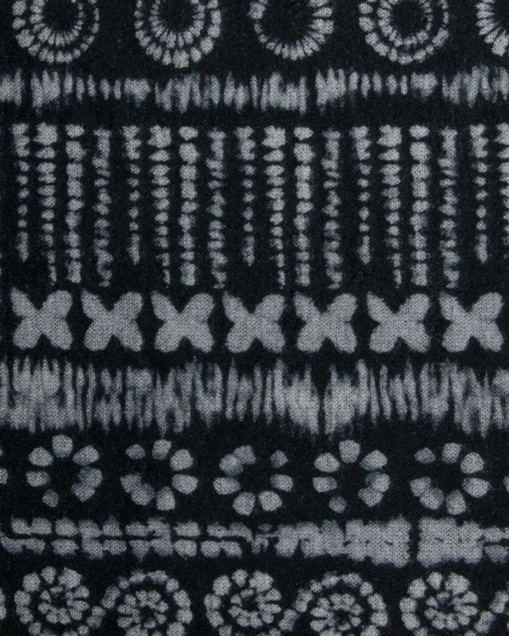 Shabori Print Silk Scarf in Navy