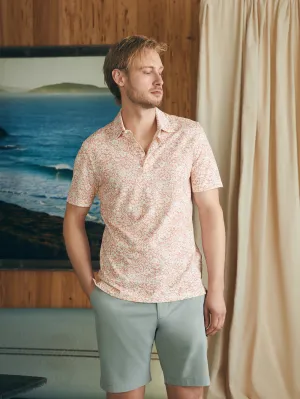 Short Sleeve Movement Pique Polo - Hilo Rose Floral Print