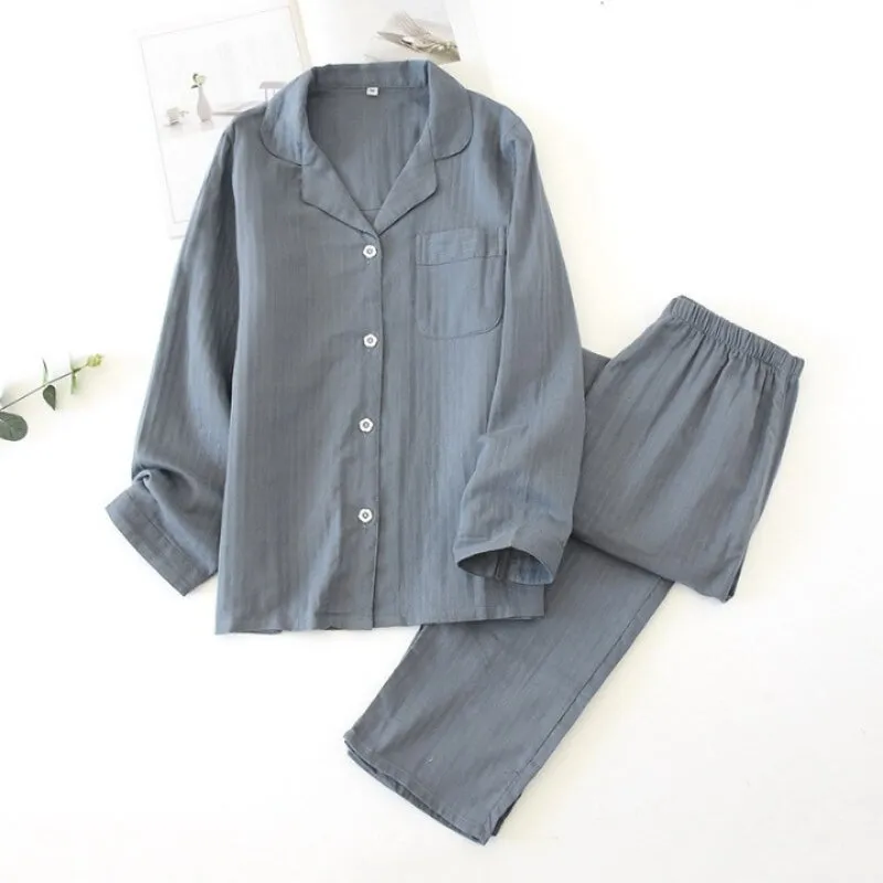Simple Solid Men's Pajamas Set