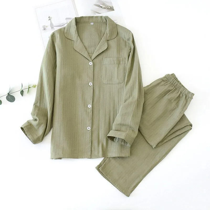 Simple Solid Men's Pajamas Set