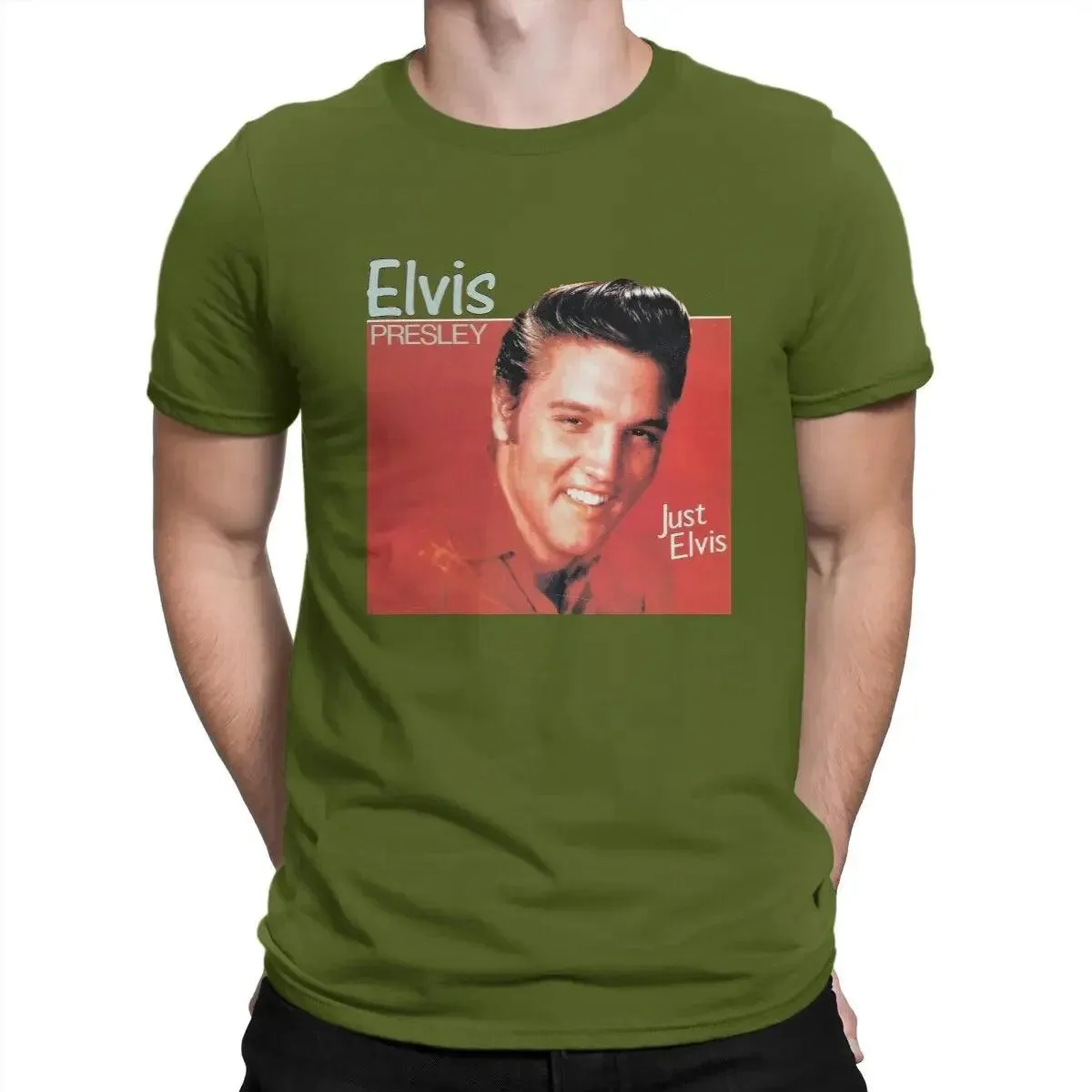 Singer Elvis Presley Tees Short Sleeve Crewneck T-Shirt 100% Cotton 6XL Clothing
