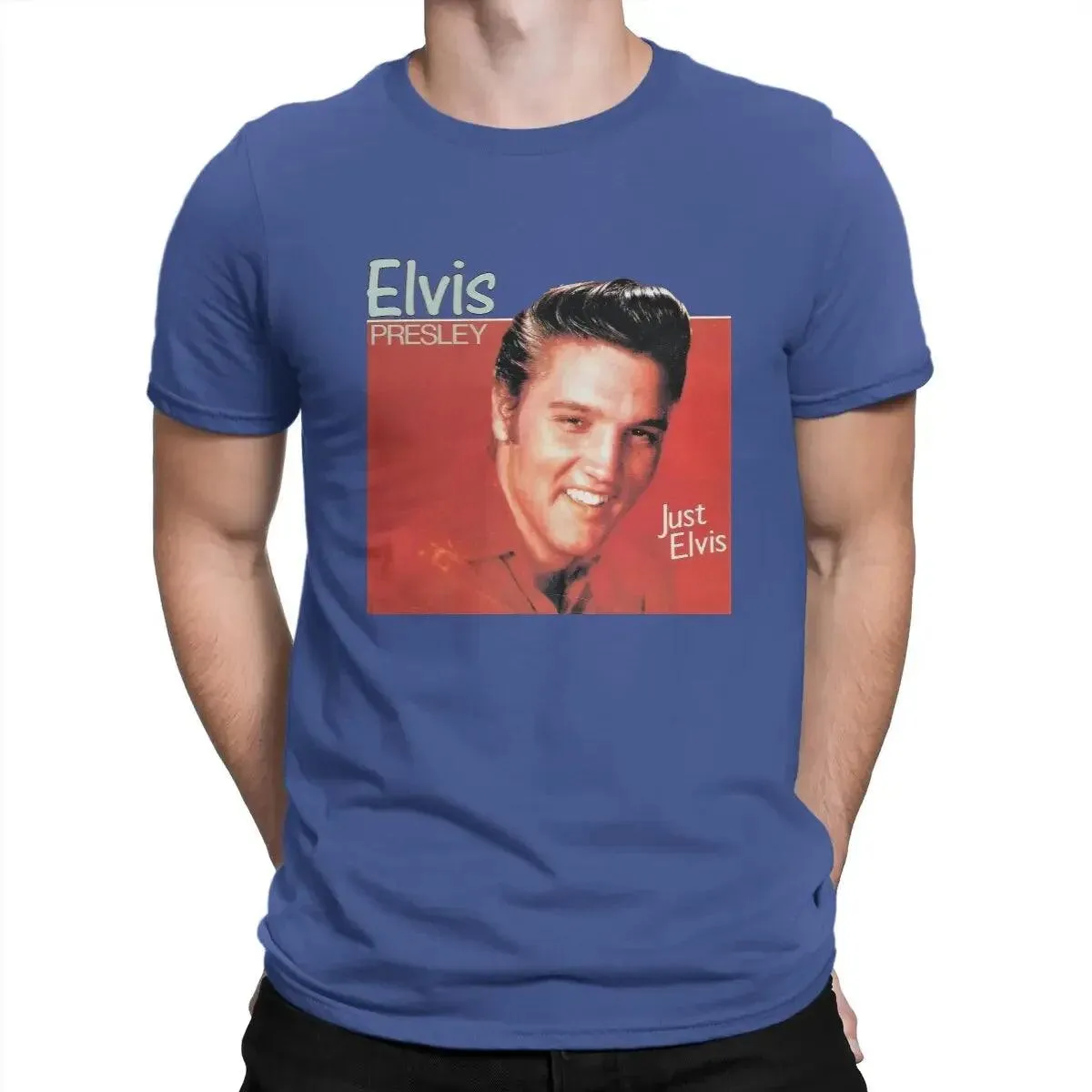 Singer Elvis Presley Tees Short Sleeve Crewneck T-Shirt 100% Cotton 6XL Clothing
