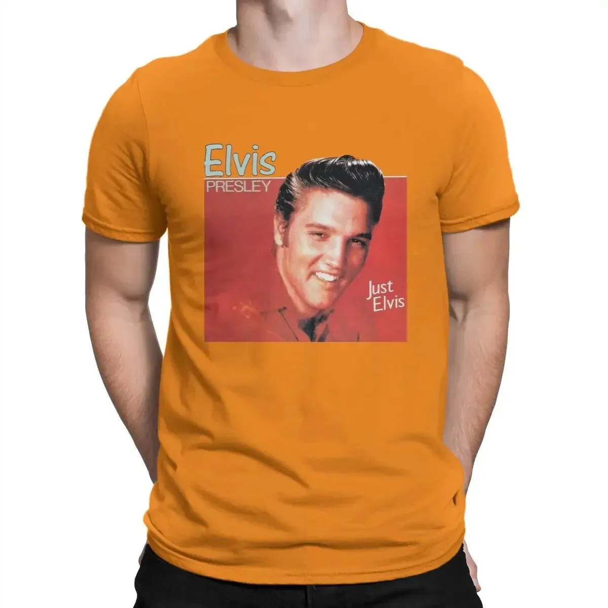 Singer Elvis Presley Tees Short Sleeve Crewneck T-Shirt 100% Cotton 6XL Clothing