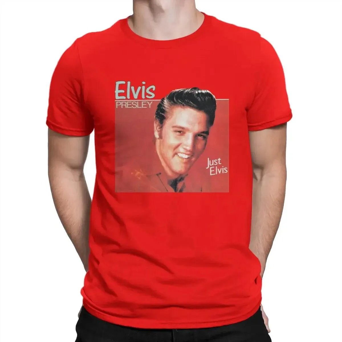 Singer Elvis Presley Tees Short Sleeve Crewneck T-Shirt 100% Cotton 6XL Clothing