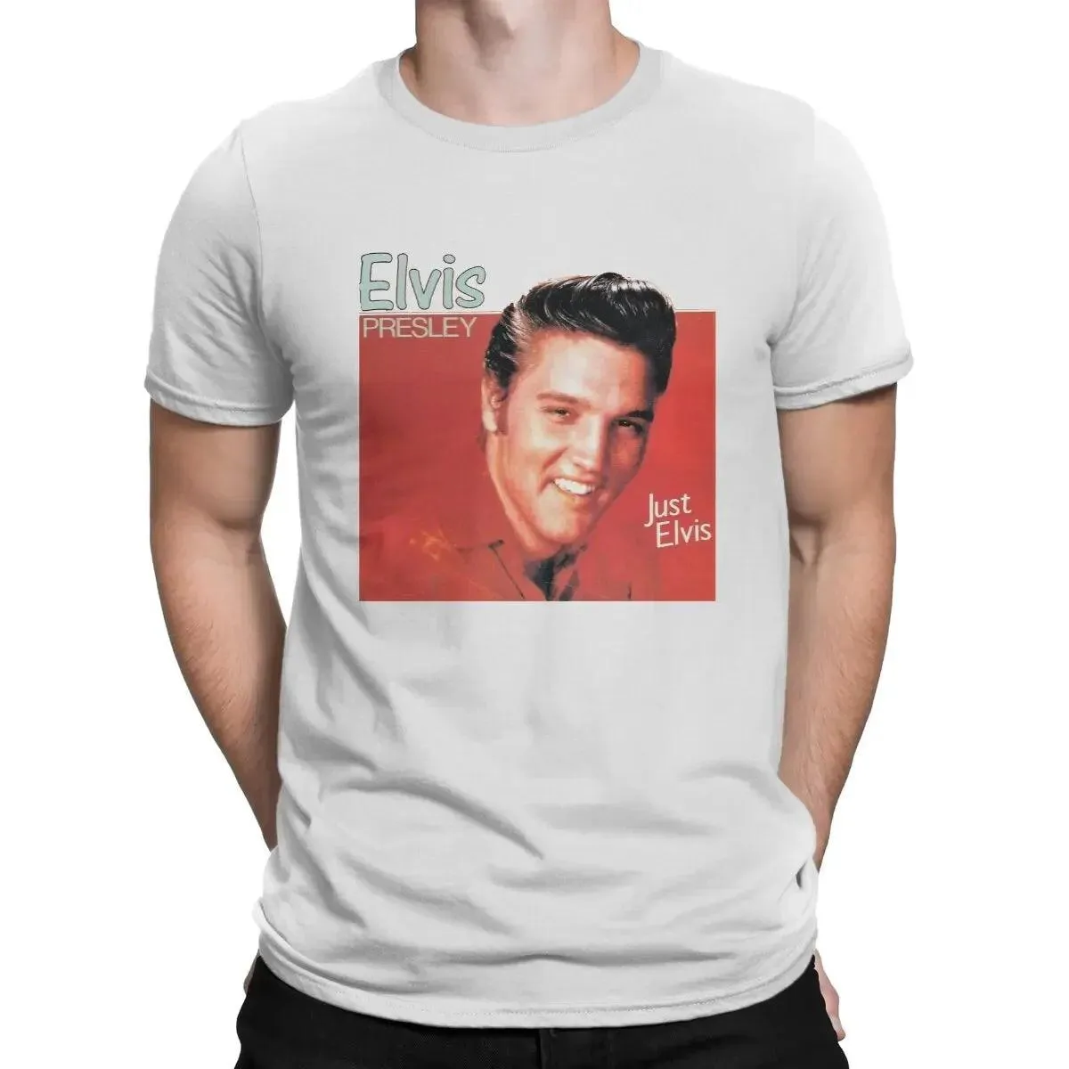 Singer Elvis Presley Tees Short Sleeve Crewneck T-Shirt 100% Cotton 6XL Clothing