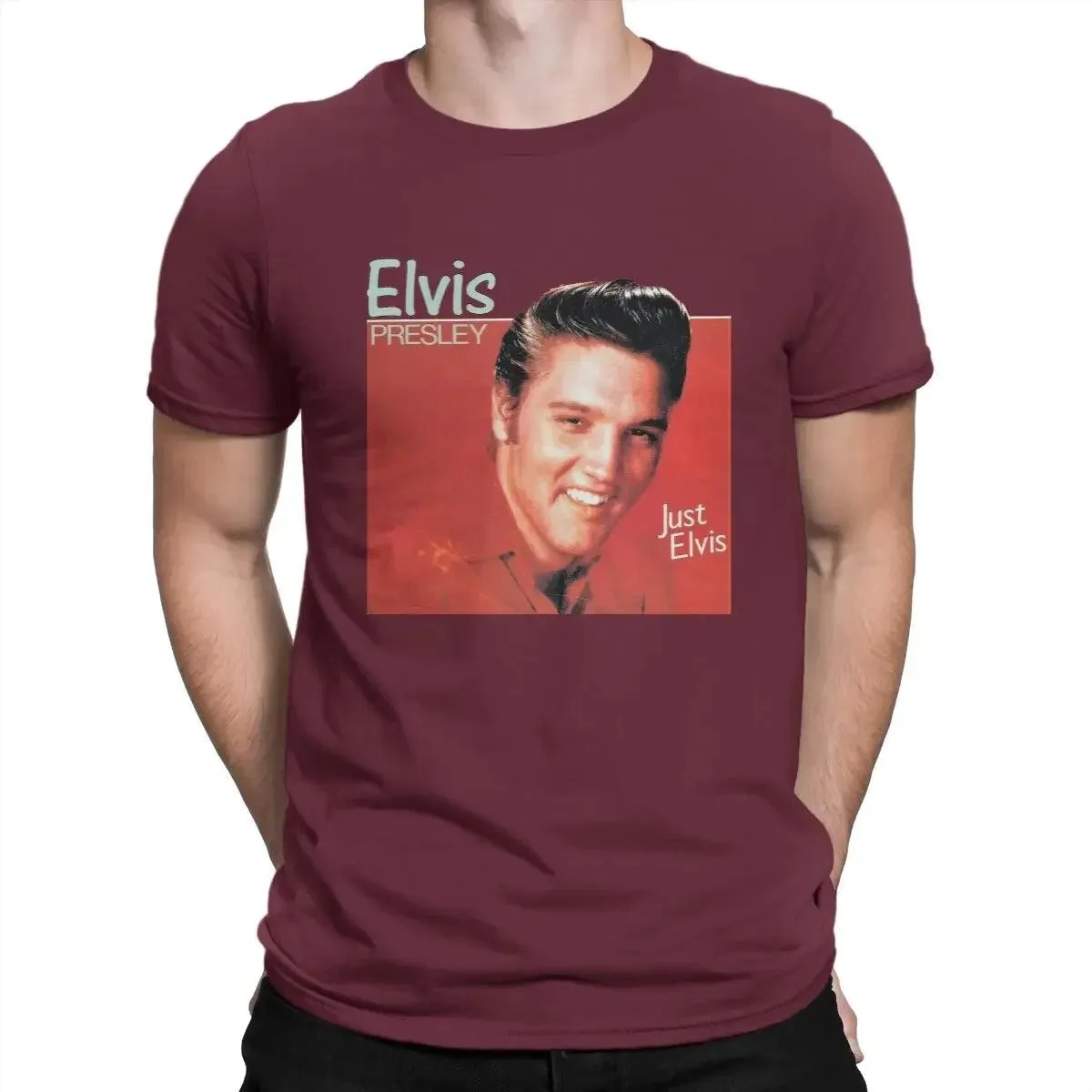 Singer Elvis Presley Tees Short Sleeve Crewneck T-Shirt 100% Cotton 6XL Clothing