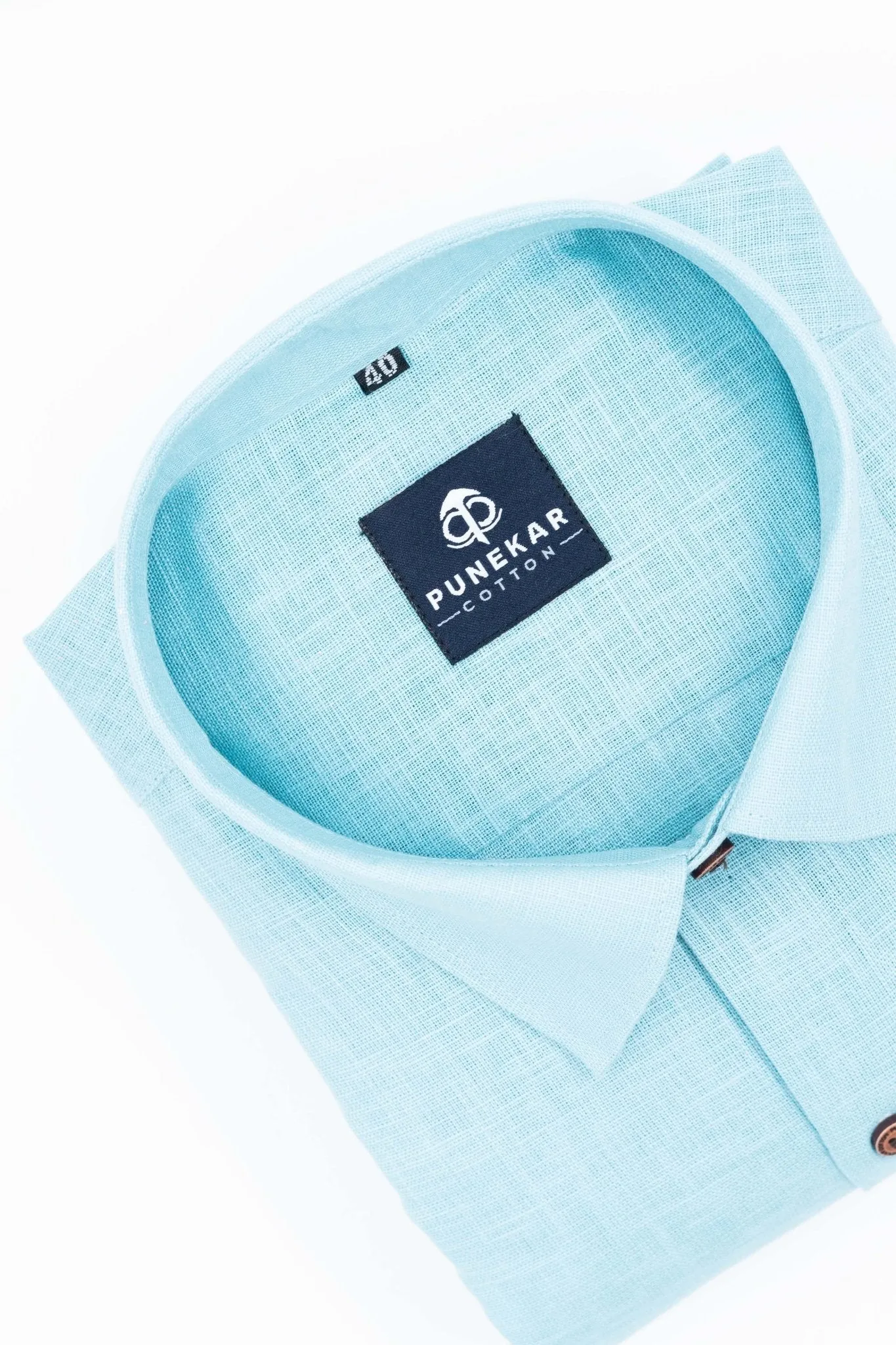 Sky Blue Color Linen Formal Shirts For Men