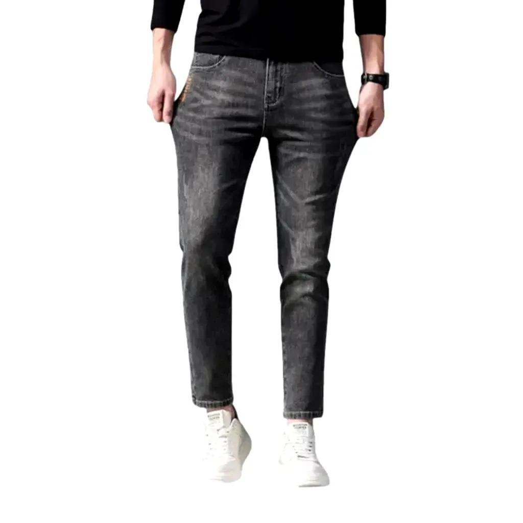 Slim fit mid waist men's jeans
