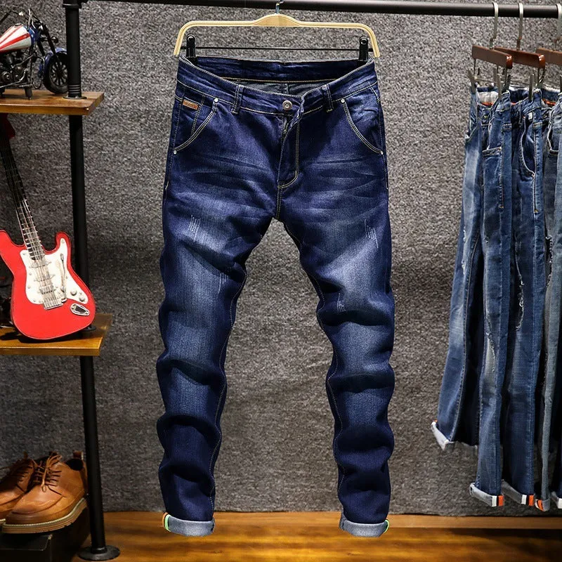 Slim Fit Stretch Small Straight Colored Jeans Men
