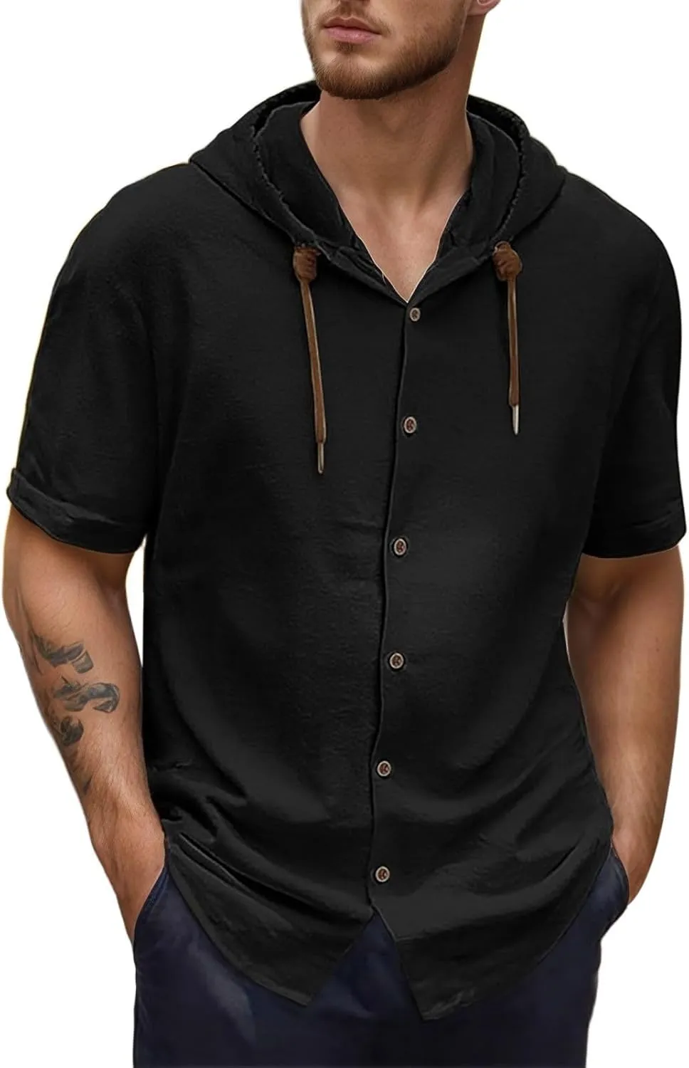 Slim Fit T Shirts for Men,Mens Workout Hoodie T Shirt Relaxed Fit Summer Stylish Lightweight Running Casual Tees