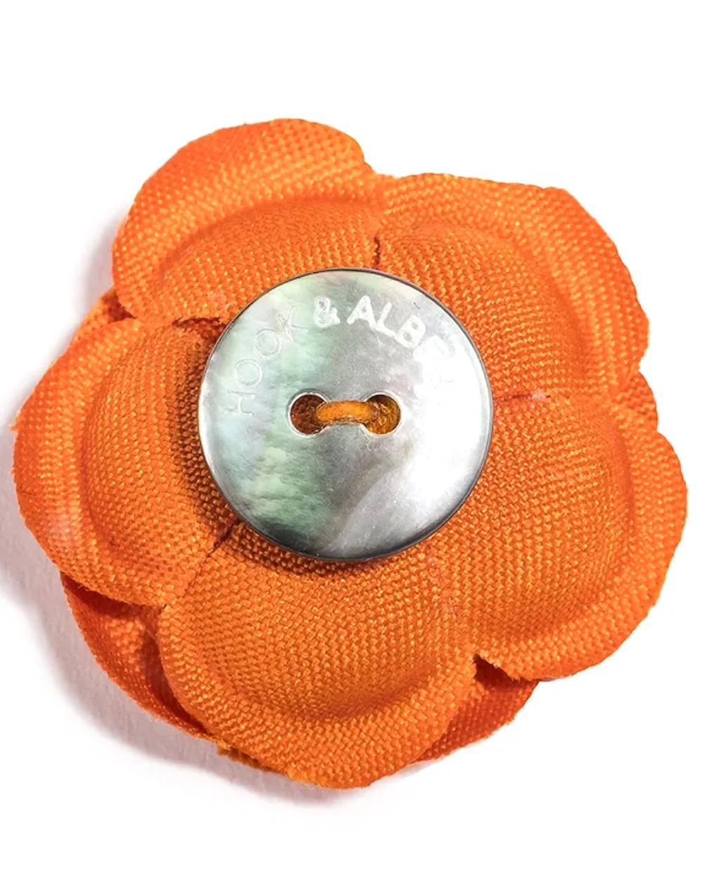 Small Buttercup Lapel Flower in Burnt Orange