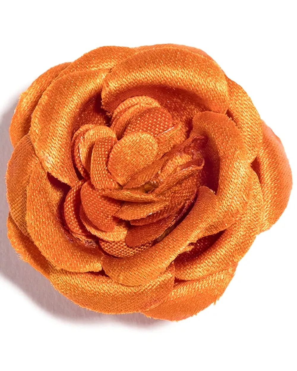 Small Buttercup Lapel Flower in Burnt Orange