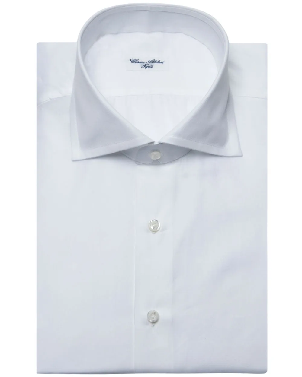 Solid White Cotton Dress Shirt