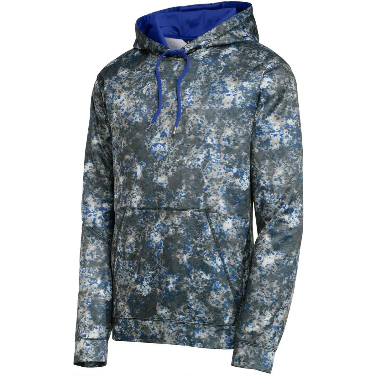 Sport-Tek Men's True Royal Sport-Wick Mineral Freeze Fleece Hooded Pullover