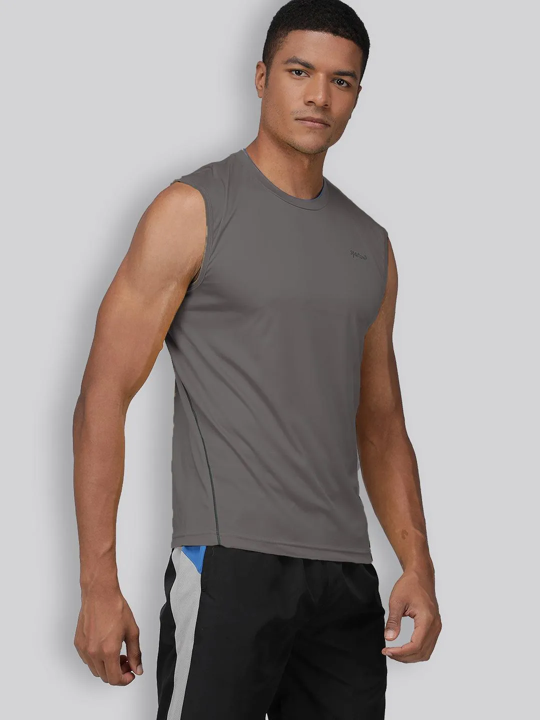 Sporto Men's Sleeveless Gym wear - Charcoal