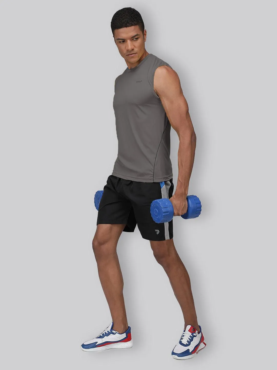 Sporto Men's Sleeveless Gym wear - Charcoal