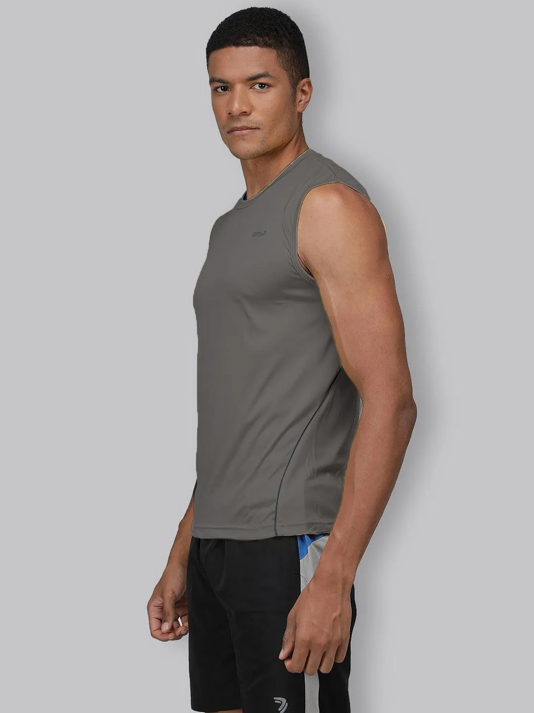 Sporto Men's Sleeveless Gym wear - Charcoal