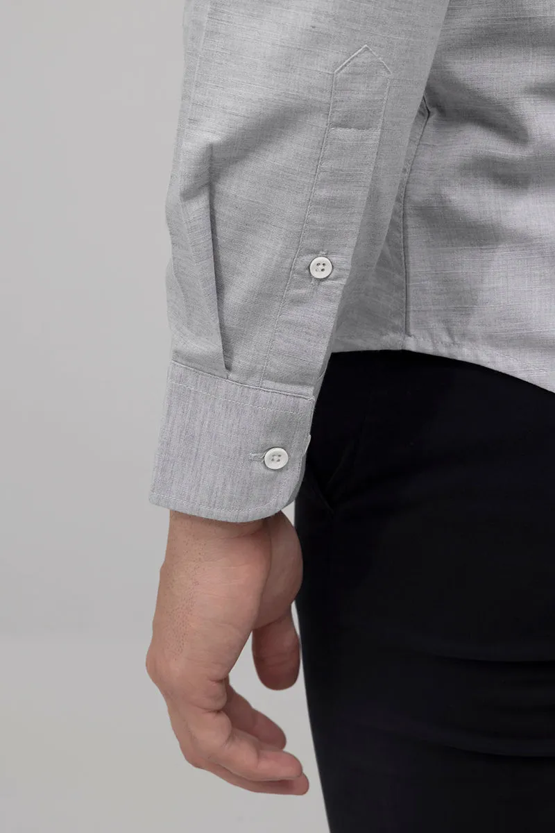 Sprauncy Elephant Grey Linen Shirt