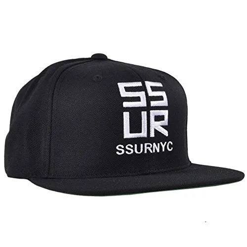 Ssur Ssurvanchy Snapback Hat Black Adjustable