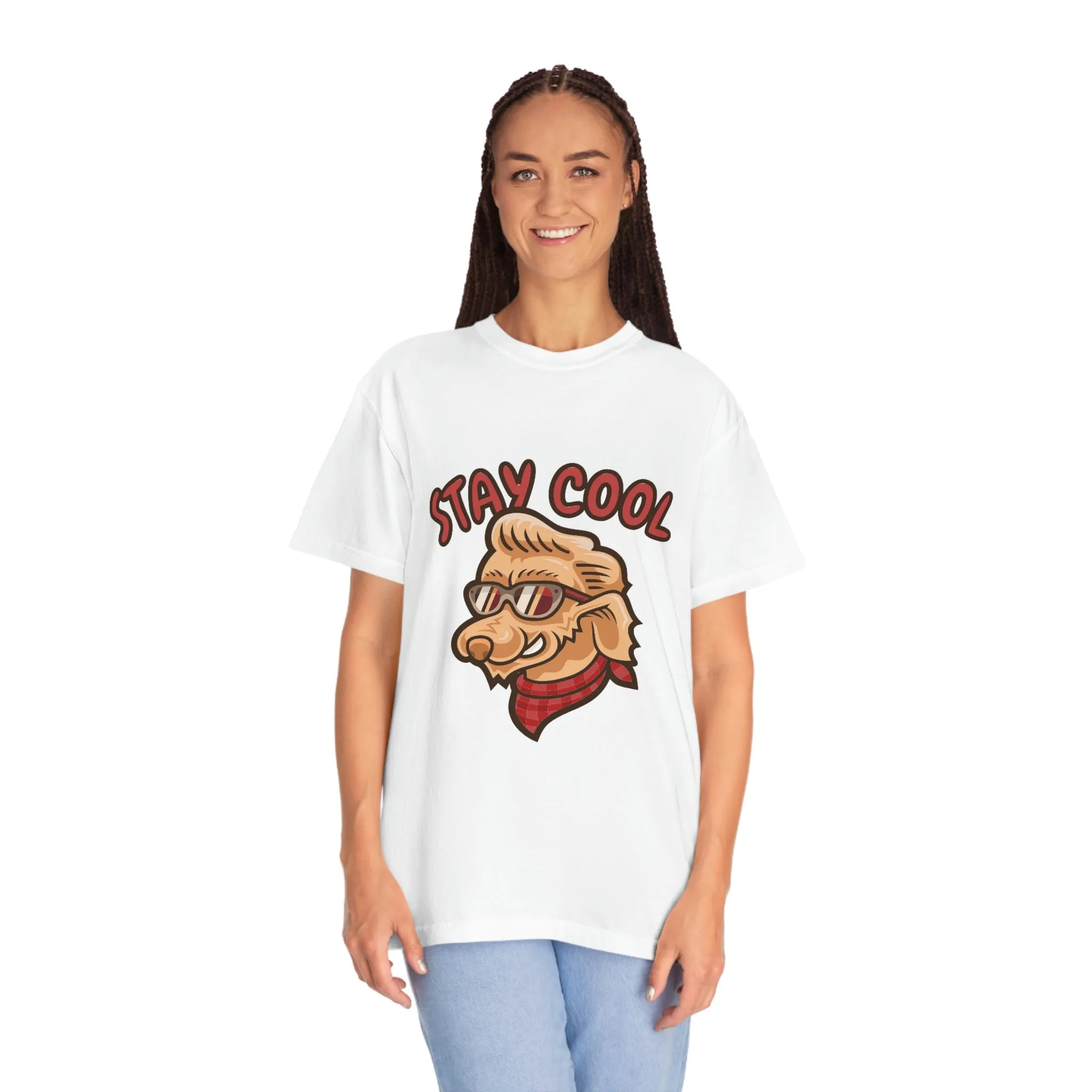 Stay Cool Dog POD Unisex Garment-Dyed T-shirt
