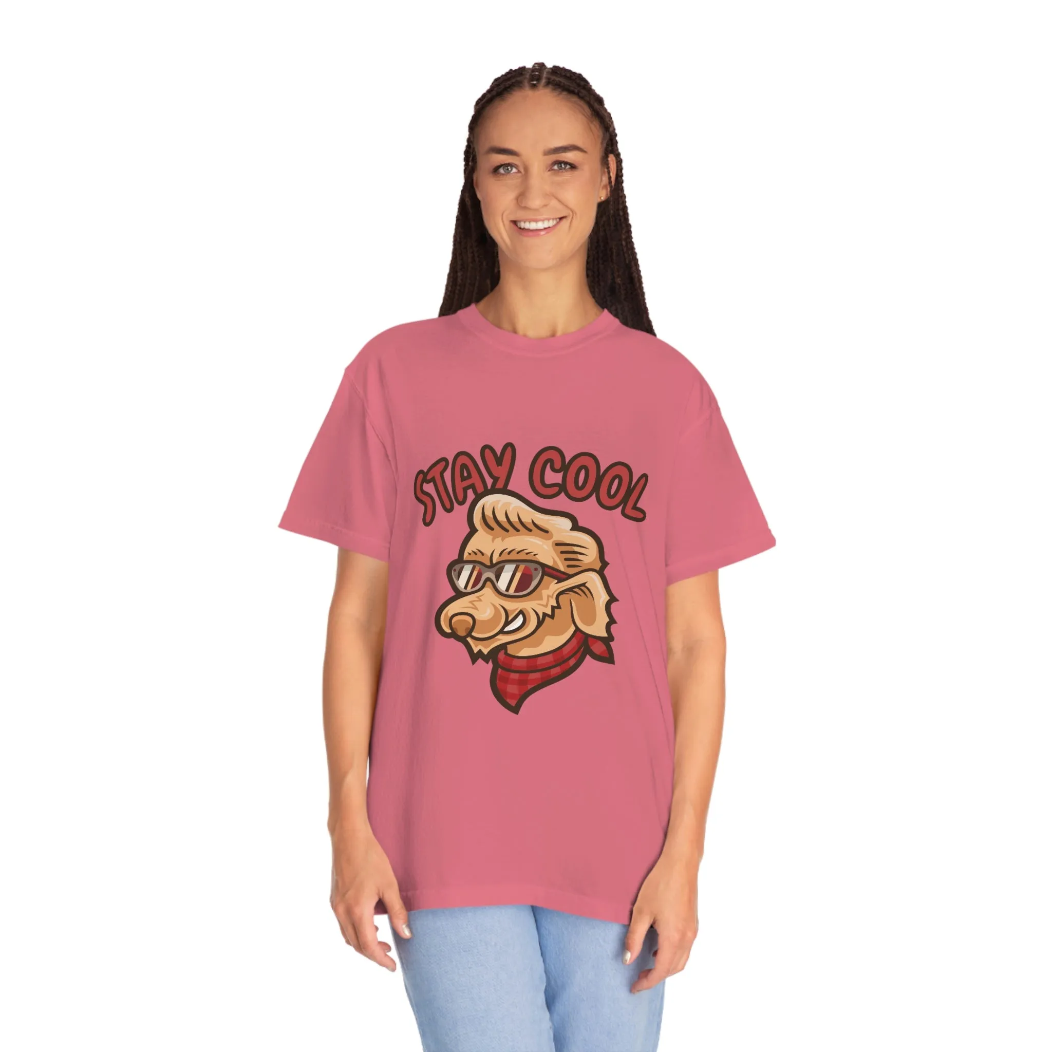 Stay Cool Dog POD Unisex Garment-Dyed T-shirt