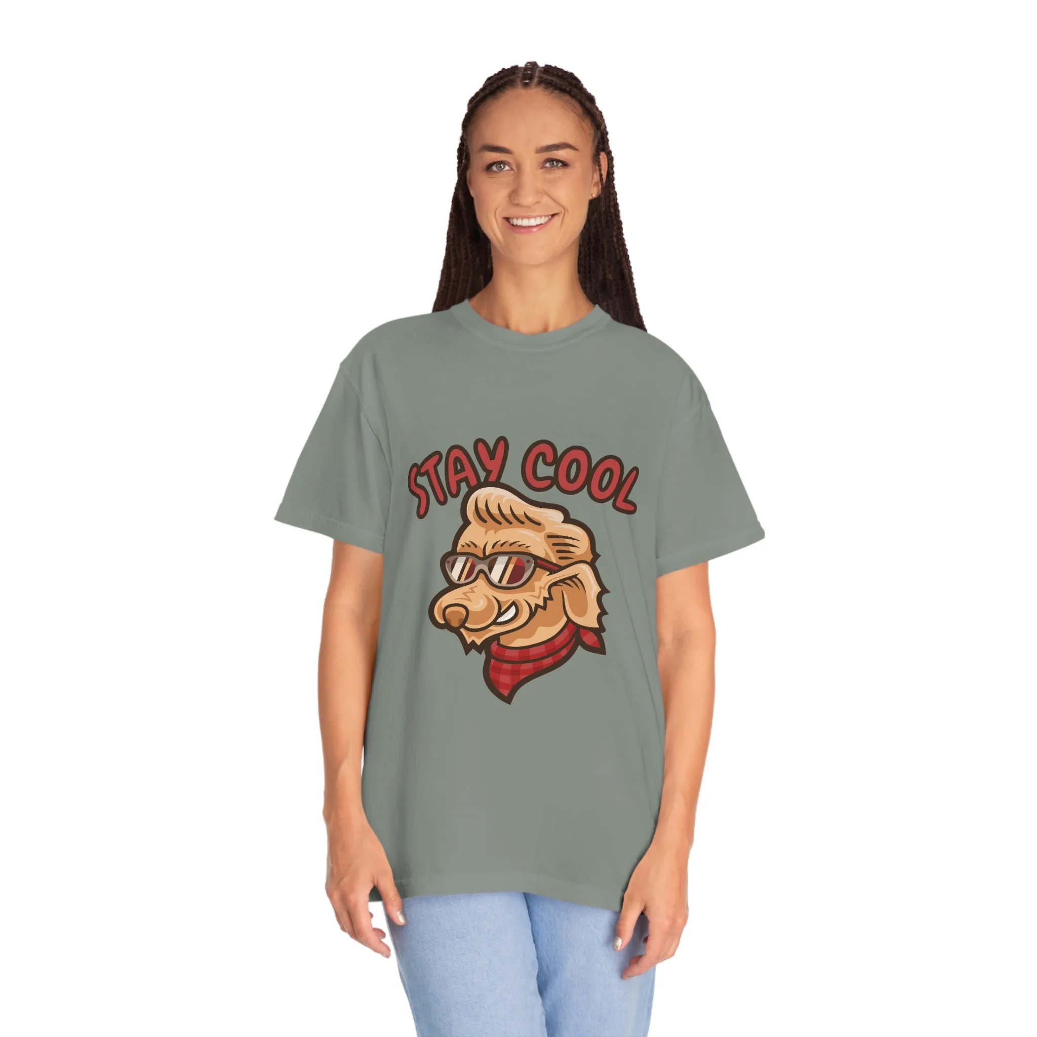 Stay Cool Dog POD Unisex Garment-Dyed T-shirt