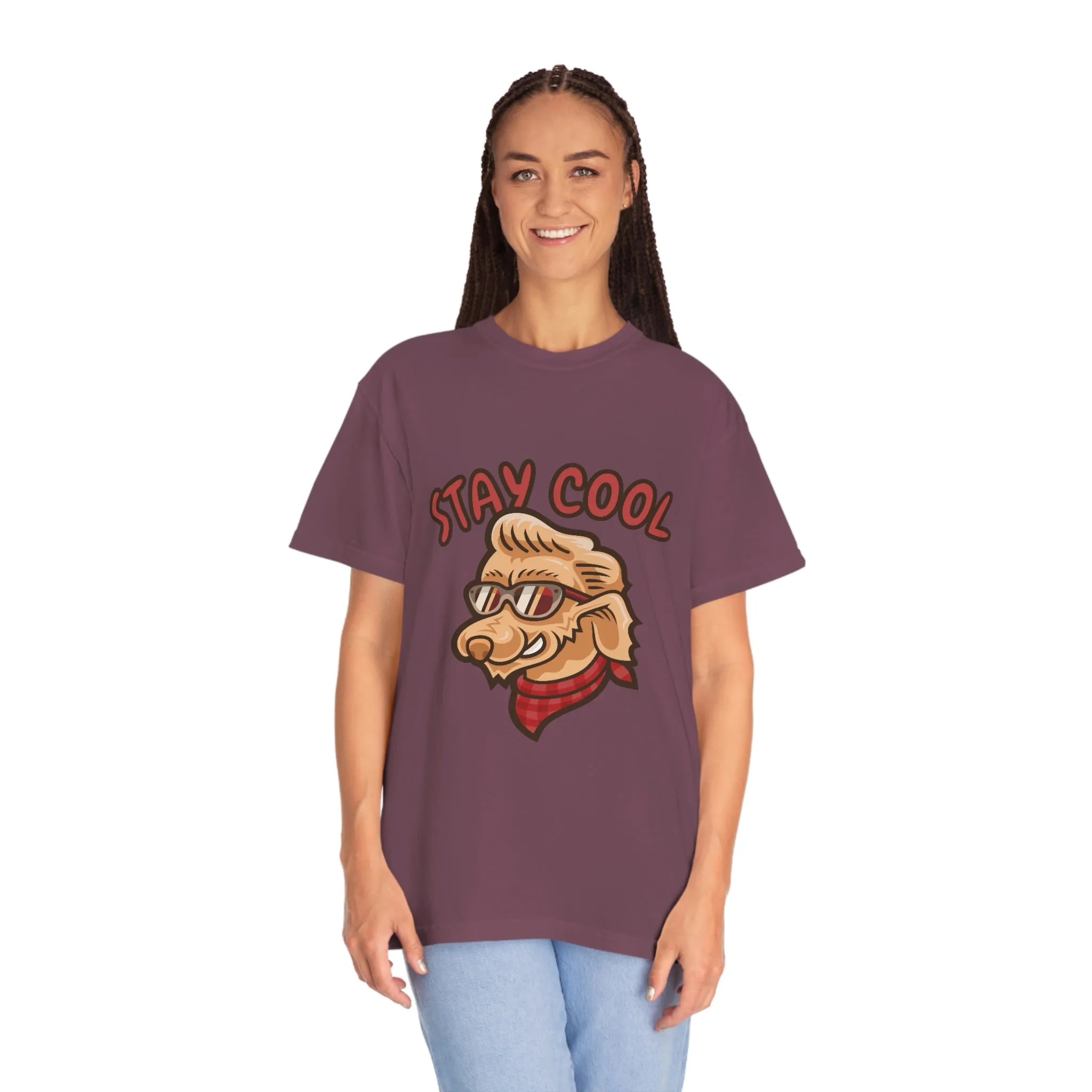 Stay Cool Dog POD Unisex Garment-Dyed T-shirt