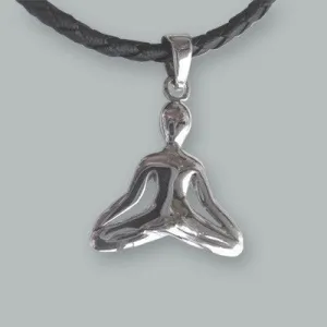 Sterling Silver Lotus Pose Pendant