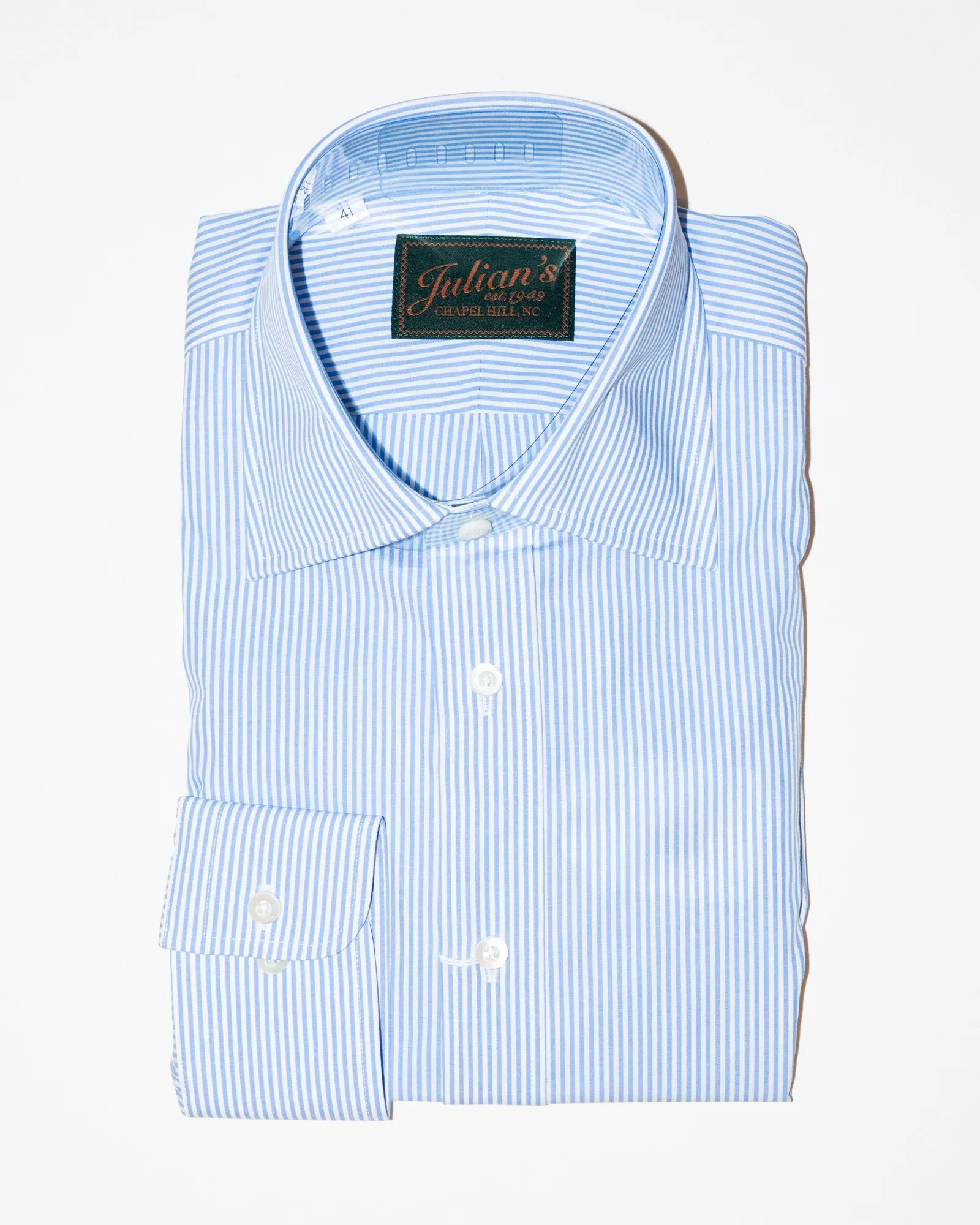 Stock Lt.Blue Micro Plaid Dress Shirt