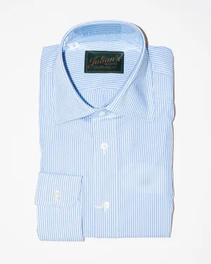 Stock Lt.Blue Micro Plaid Dress Shirt