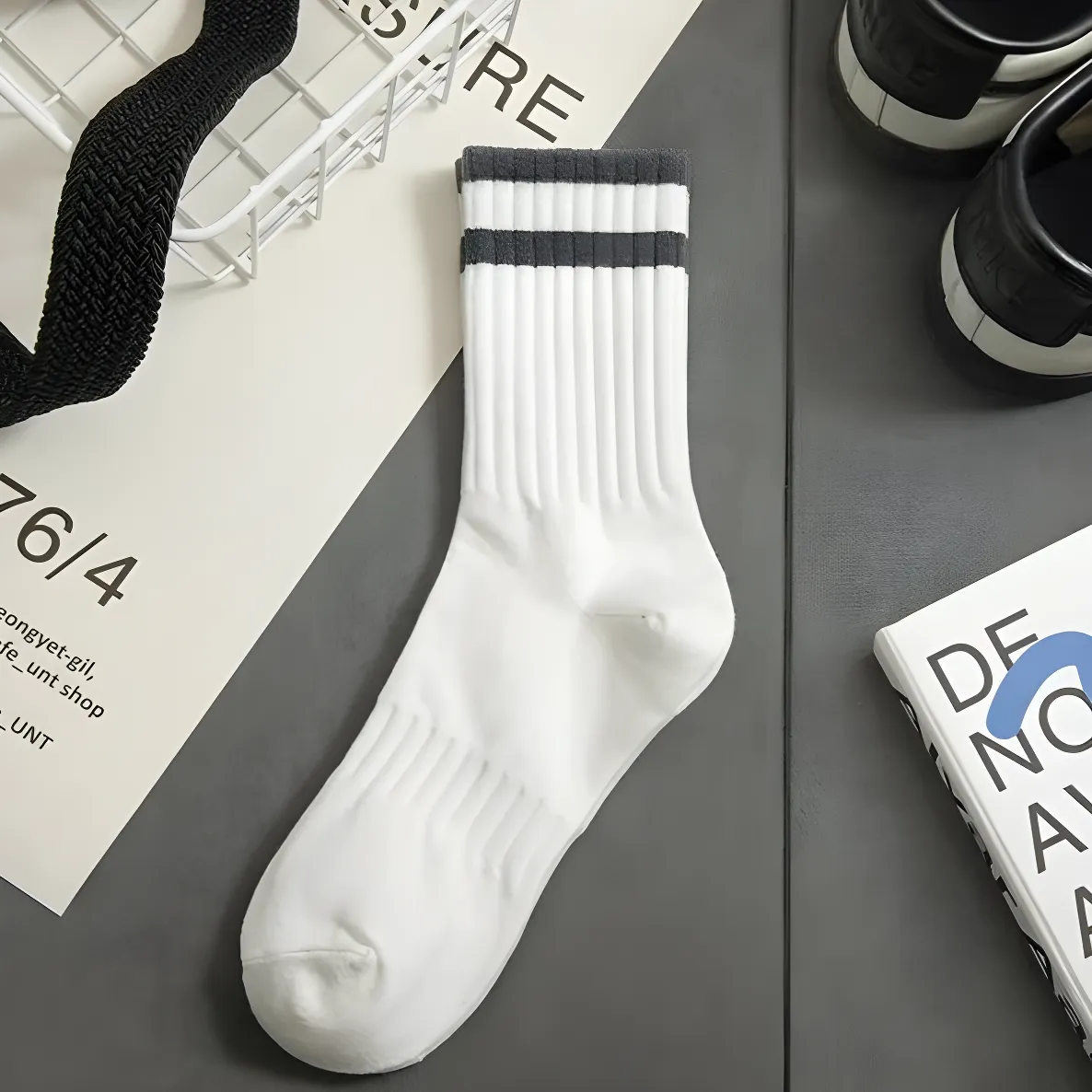 StripeTop Men's Autumn & Winter Crew Socks