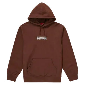 Supreme Bandana Box Logo Hooded Sweatshirt Dark Brown
