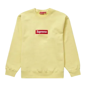 Supreme Box Logo Crewneck 'Pale Yellow' (FW22)