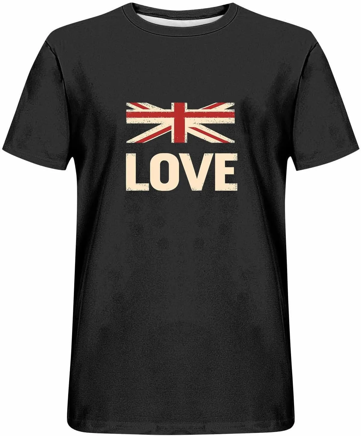 T Shirts for Man American Flag Patriotic Shirts Heavyweight Crew Neck Short Sleeve Tee Summer Plain Novelty Tshirt